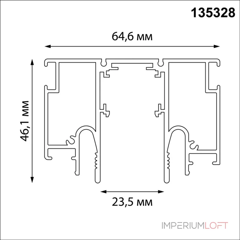 Низковольтная трековая система FLUM 48V Novotech Clamp for novotech 135328 от ImperiumLoft