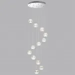 Подвесная люстра Odeon Light L-VISION ODL24 459 5007/56L LED 56W 4000K 4711лм CRYSTAL 