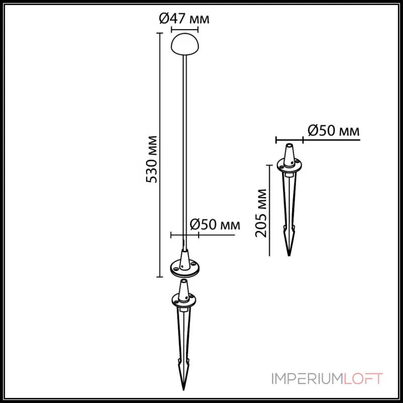 Уличный светильник Odeon Light Nature 7122/4GL от ImperiumLoft