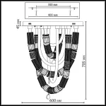 Потолочная люстра Odeon light L-vision 5456/80CL от ImperiumLoft