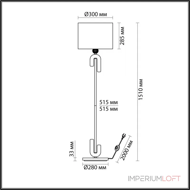 Напольный светильник Odeon Light MODERN ODL_EX24 73 5410/1FA E27 1*60W BAGEL Серый от ImperiumLoft