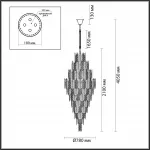 Подвесная люстра Odeon Light ODL24 513 5049/54 E14 54*25W TEARS 