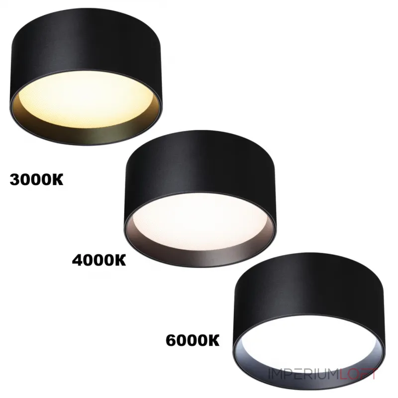 Светильник накладной светодиодный с переключателем цветовой температуры Novotech Over 359599 от ImperiumLoft