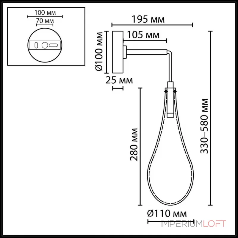 Настенный светильник Odeon light Hightech 7147/5WL от ImperiumLoft Настенный светильник Odeon light Hightech 7147/5WL от ImperiumLoft