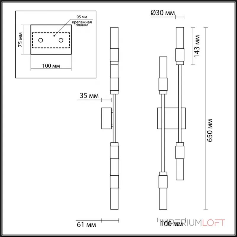 Настенный светильник Odeon Light L-VISION ODL24 421 5009/10WL LED 10W 4000K 540лм CANDEL Белый от ImperiumLoft