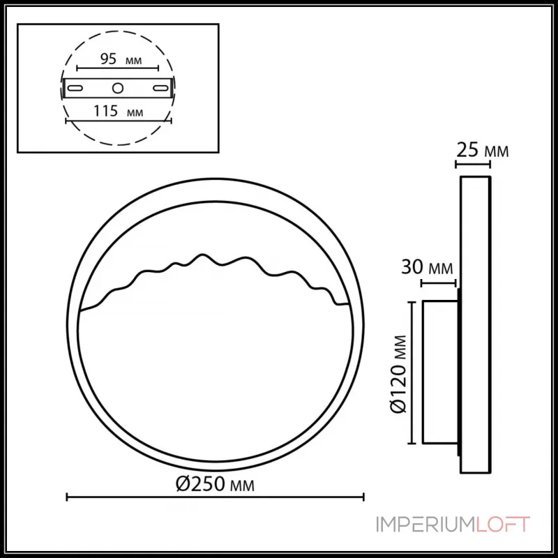 Настенный светильник Odeon light Ecodesign 7068/9WL от ImperiumLoft