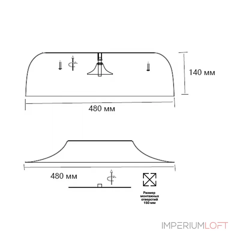 Потолочный светильник Сонекс Avra led 65вт ø480 8116/4C от ImperiumLoft