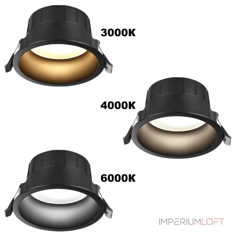 Встраиваемый светодиодный светильник с переключателем цветовой температуры Novotech Wir 359554 от ImperiumLoft