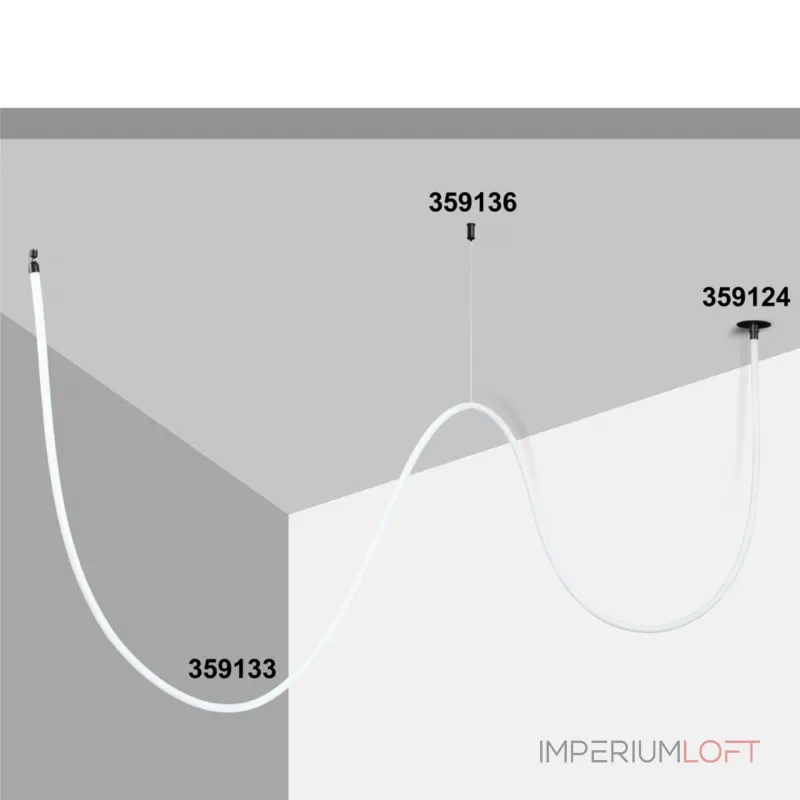 Подвесной комплект с 2-х метровым тросом RAMO Novotech KONST NT23 191 359136 IP20 RAMO от ImperiumLoft