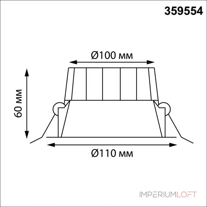 Встраиваемый светодиодный светильник с переключателем цветовой температуры Novotech Wir 359554 от ImperiumLoft