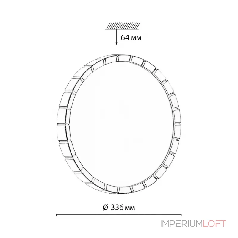 Настенно-потолочный светильник Сонекс Pale 30вт ø336 8102/1A от ImperiumLoft