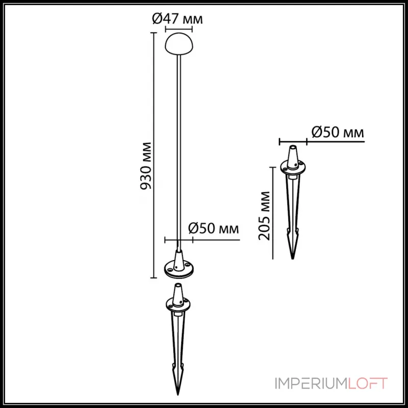 Уличный светильник Odeon Light Nature 7122/4GLB от ImperiumLoft