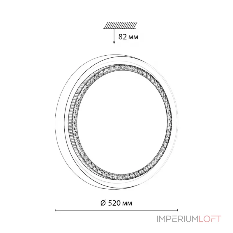 Настенно-потолочный светильник Сонекс Pale 70вт ø520 8098/3C от ImperiumLoft