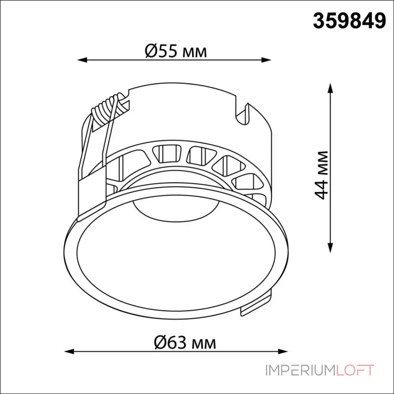 Светильник встраиваемый светодиодный Novotech Wir 359849 от ImperiumLoft