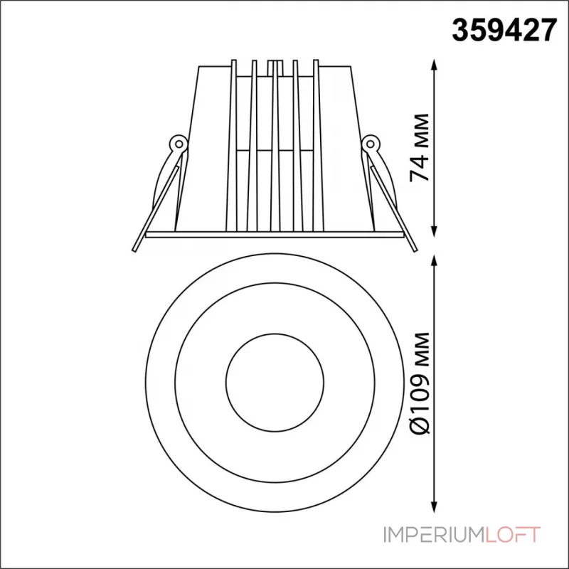 Встраиваемый светодиодный светильник Novotech Spot 6655/15WL от ImperiumLoft