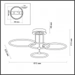 Потолочная люстра Lumion LEDIO LN23 071 5283/96CL LED 96W 3000-6000K 4546Лм 220V URSULA