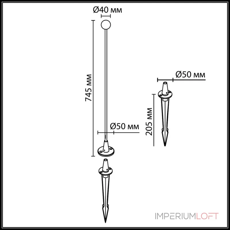 Уличный светильник Odeon Light Nature 7123/1GL от ImperiumLoft Уличный светильник Odeon Light Nature 7123/1GL от ImperiumLoft