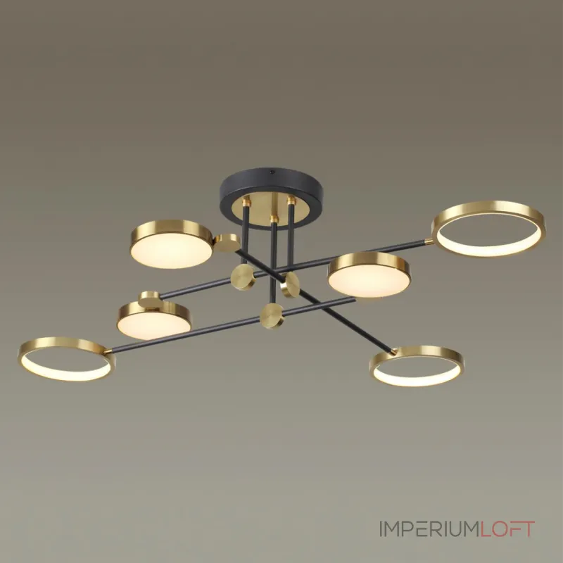 Потолочный светильник IP20 LED 55W 2615Лм DENZEL 4320/60CL MIDCENT ODL22 213 Черный от ImperiumLoft