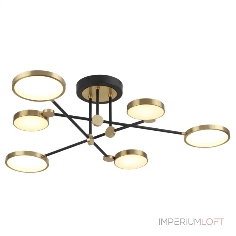 Потолочный светильник IP20 LED 55W 2615Лм DENZEL 4320/60CL MIDCENT ODL22 213 Черный от ImperiumLoft