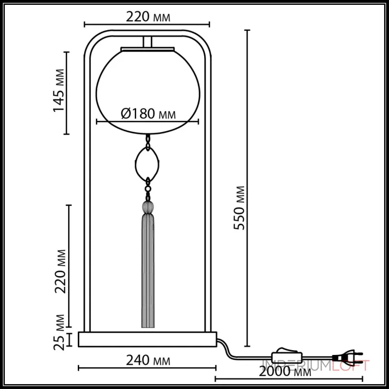 Настольная лампа Odeon Light Fiolent 5432/1T от ImperiumLoft