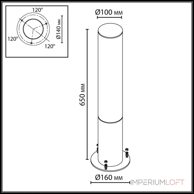 Уличный светильник Odeon light Nature 7180/18GL от ImperiumLoft