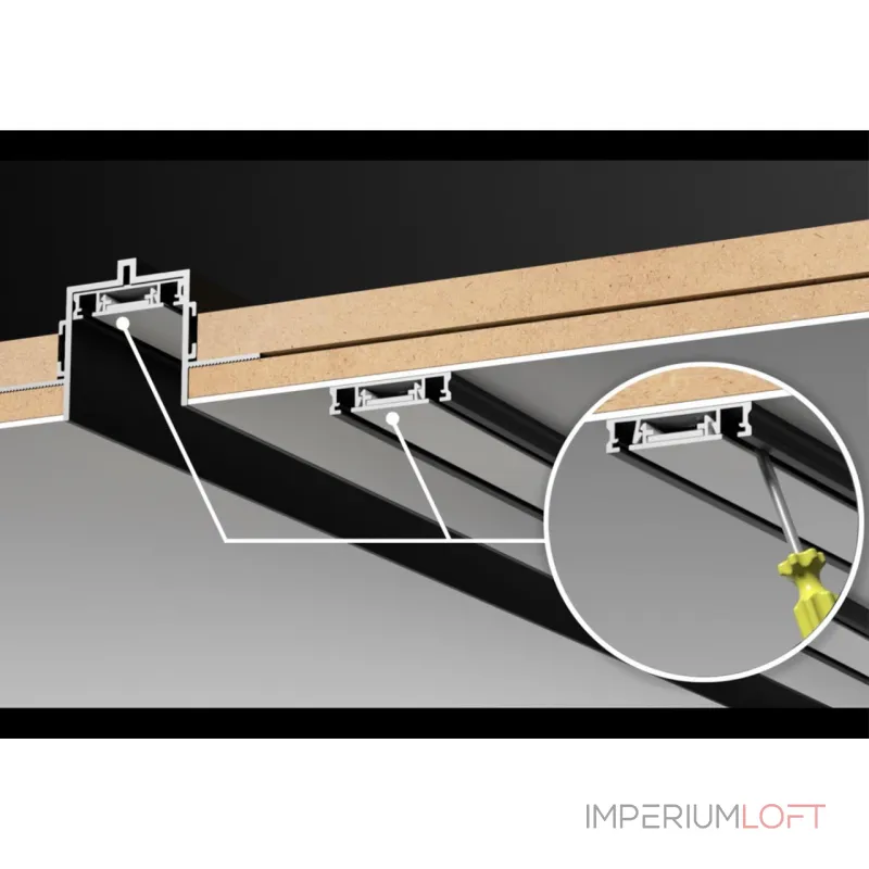 Трековая низковольтная система SMAL Novotech SHINO NT23 044 135199 для встраиваемого монтажа в ГКЛ 2м IP20 48V SMAL от ImperiumLoft