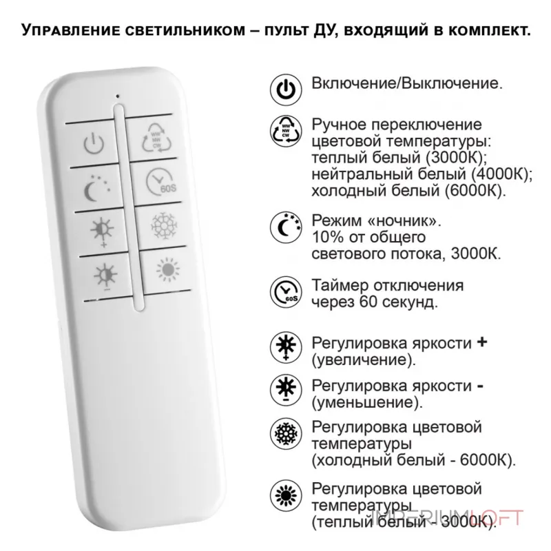Подвесной светильник Novotech OVER NT23 155 359191 IP20 LED 3000К~6000К 32W 220-240V WELLE Белый, Прозрачный