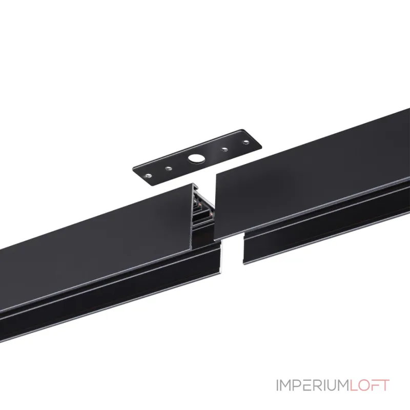 Шинопровод накладной/подвесной в комплекте заглушки 2шт крышка и соединительная планка 1шт Novotech Vector 135299 от ImperiumLoft