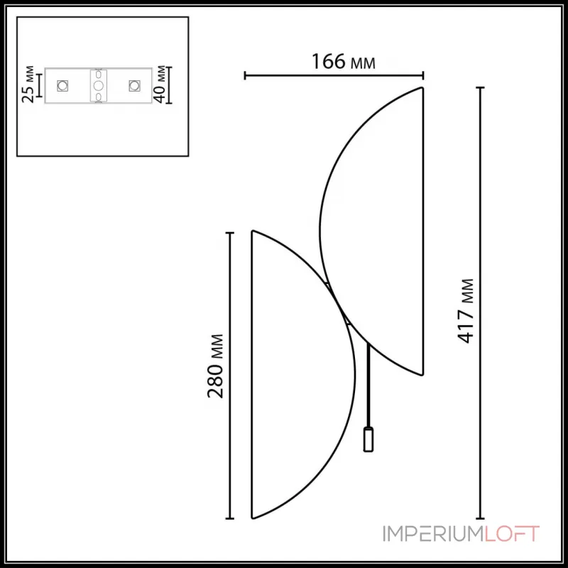 Настенный светильник Odeon light L-vision 7067/2W от ImperiumLoft