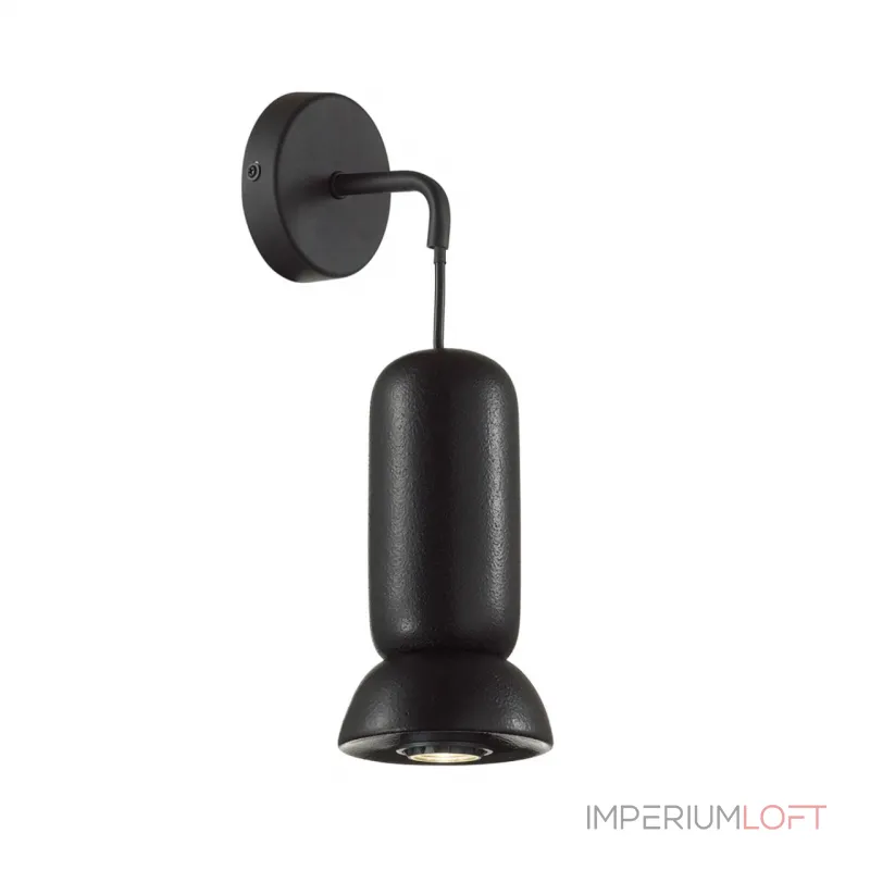 Настенный светильник Odeon Light PENDANT ODL24 315 5054/1WD GU10 LED 4W KERAMA Чёрный от ImperiumLoft