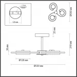 Потолочная люстра Lumion LEDIO LN23 065 5657/36CL LED 36W 3000-6000K 1840Лм 220V EVIN
