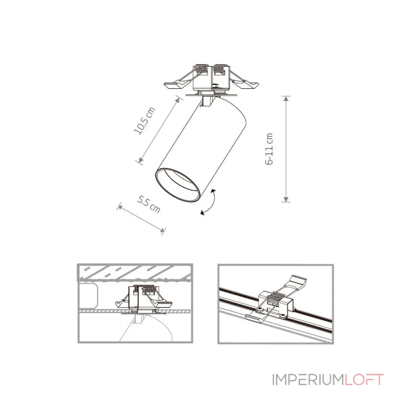 Спот Nowodvorski Mono Surface White/Gold 7683 от ImperiumLoft