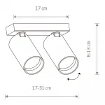 Накладной светильник спот Nowodvorski Mono Black/Gold 7766 от ImperiumLoft