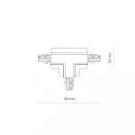 Коннектор для трехфазной трековой системы T-образный правый 1 Nowodvorski Ctls Power Black 8246 от ImperiumLoft