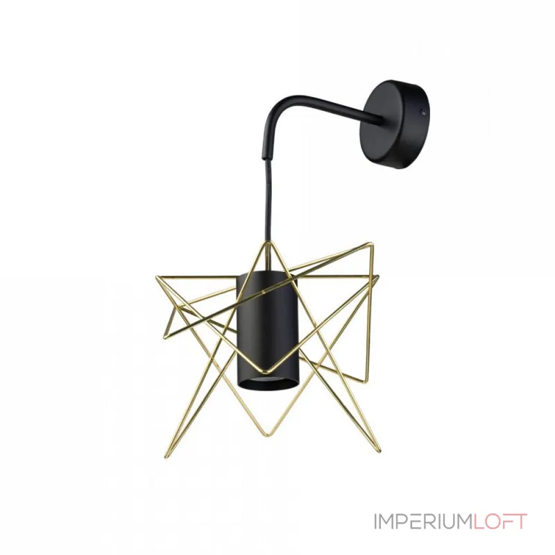 Настенный светильник Nowodvorski Gstar Black/Brass 8285 от ImperiumLoft