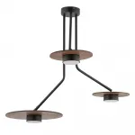 Люстра на штанге Nowodvorski Disk Dark Wood/Black 7644