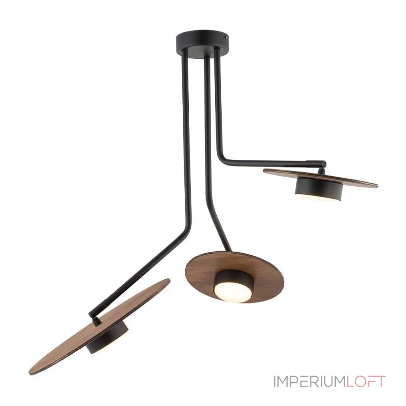 Люстра на штанге Nowodvorski Disk Dark Wood/Black 7644