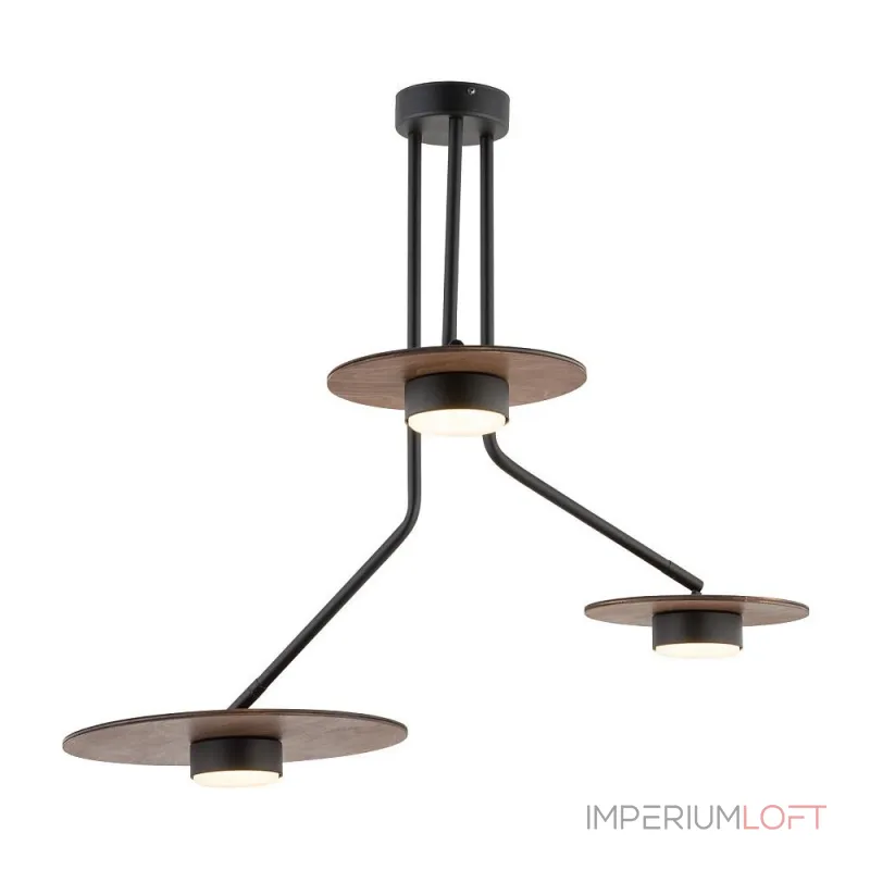 Люстра на штанге Nowodvorski Disk Dark Wood/Black 7644