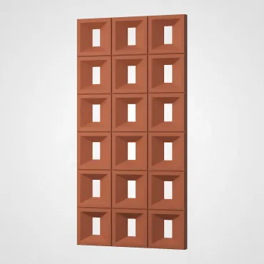 3D Стеновая панель PN1528-1-A оранжевый "Hermes" 1200*600*40 