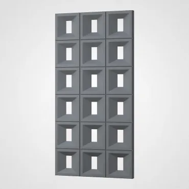 3D Стеновая панель PN1528-1-E космический серый 1200*600*40 