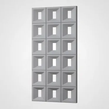 3D Стеновая панель PN1528-1-G цементный серый 1200*600*40 