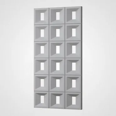 3D Стеновая панель PN1528-1-J бело-серый 1200*600*40 