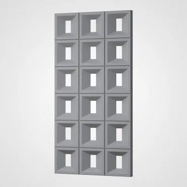 3D Стеновая панель PN1528-1-T премиальный серый 1200*600*40 