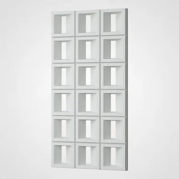 3D Стеновая панель PN1528-10-B белоснежный 1200*600*70