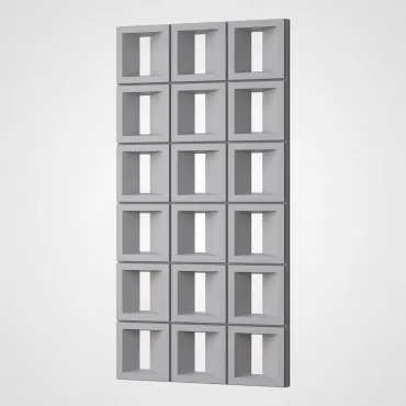3D Стеновая панель PN1528-10-G цементный серый 1200*600*70 3D Стеновая панель PN1528-10-G цементный серый 1200*600*70
