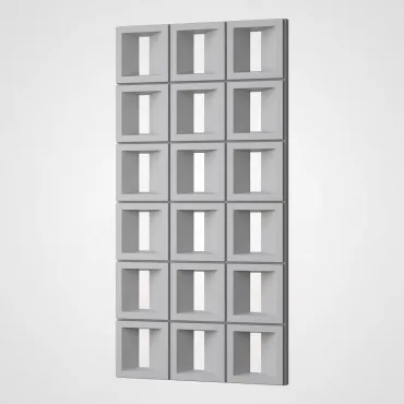 3D Стеновая панель PN1528-10-J бело-серый 1200*600*70