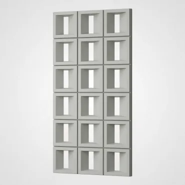 3D Стеновая панель PN1528-10-L чистый серый 1200*600*70 3D Стеновая панель PN1528-10-L чистый серый 1200*600*70
