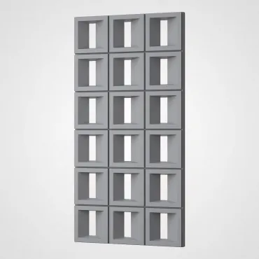 3D Стеновая панель PN1528-10-T премиальный серый 1200*600*70