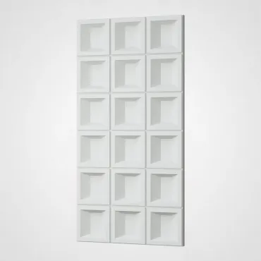 3D Стеновая панель PN1528-11-B белоснежный 1200*600*35 3D Стеновая панель PN1528-11-B белоснежный 1200*600*35