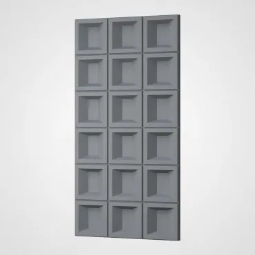 3D Стеновая панель PN1528-11-E космический серый 1200*600*35 3D Стеновая панель PN1528-11-E космический серый 1200*600*35